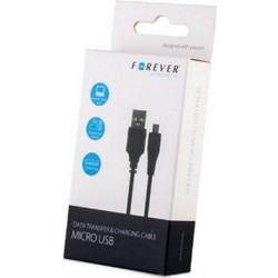 USB 2.0 Α CABLE FEMALE TO MICRO USB B MALE CABLE BLACK 1m FOREVER T-0012101