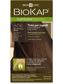 Biosline BioKap Nutricolor 6.06 Dark Blond Havana Μόνιμη Βαφή Μαλλιών Χωρίς Αμμωνία 140ml