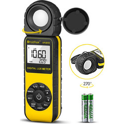 HoldPeak 881D Digital Illuminance/Light Meter, 0.1-400,000 Lux, 1-40,000 FC Luxmeter