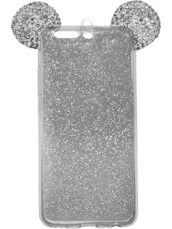 Back Cover Σιλικόνης Glitter Ears As Mickey Άσπρη P10 Plus