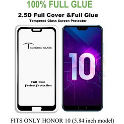 Tempered Glass Για Huawei HONOR 10 Full Cover Glue Προστατευτικό Οθόνης Mαύρο