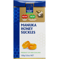 Manuka Health Manuka Καραμέλες για Ερεθισμένο Λαιμό Μέλι & Πρόπολη 100gr