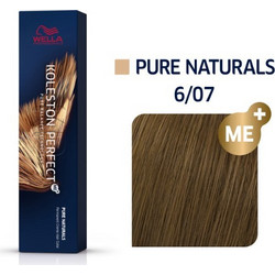 Wella Koleston Perfect Me+ Pure Naturals 6/07 Ξανθό Σκούρο Φυσικό Καφέ Μόνιμη Βαφή Μαλλιών 60ml