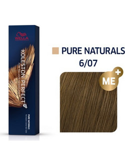 Wella Koleston Perfect Me+ Pure Naturals 6/07 Ξανθό Σκούρο Φυσικό Καφέ Μόνιμη Βαφή Μαλλιών 60ml