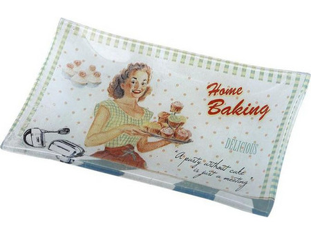 Espiel Πιάτα Γλυκού Γυάλινα Ορθογώνια Home Baking 10x16cm 6τμχ INT8513