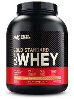 Optimum Nutrition Gold Standard 100% Whey Caramel Toffee Fudge Πρωτεΐνη Ορού Γάλακτος Γράμμωσης 2.27kg