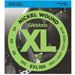 D'Addario EXL165 Σετ 4 Χορδές Ηλεκτρικού Μπάσου Nickel Plated Steel 45-105" Medium Tension