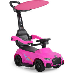 Moni Victory 2 in 1 Περπατούρα Ride On Αυτοκινητάκι με Χειρολαβή 12m+ Ροζ