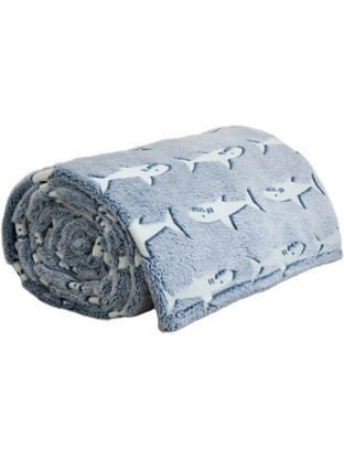 Kocoon Sharky Κουβέρτα Κούνιας Fleece 110x140 Μπλε