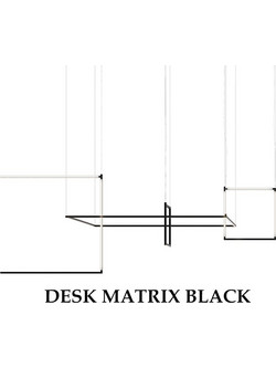 Nemo Lighting Desk Matrix LSV LN2 51 Κρεμαστό Φωτιστικό Οροφής Πολύφωτο LED Μαύρο