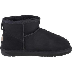 Emu Γυναικεία Μποτάκια Suede Μαύρα με Γούνα W10937