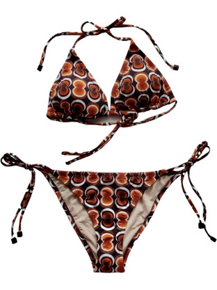 Lida Bikini Set Τριγωνάκι Μαύρο Μπορντό 9-1844/9-1841