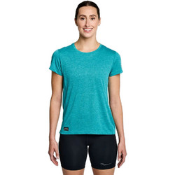 Saucony Stopwatch Short Sleeve Γυναικείο Αθλητικό T-Shirt Μπλε SAW800370-IKH