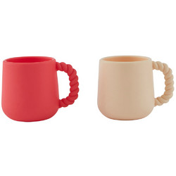 OYOY Mellow Σετ Ποτηράκια Σιλικόνης Coral/Beige