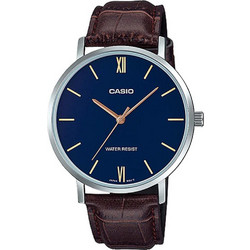 Casio Ανδρικό Ρολόι με Καφέ Δερμάτινο Λουράκι LTP-VT01L-2BUDF
