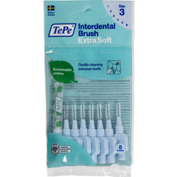 Tepe Extra Soft Μεσοδόντια Βουρτσάκια 0.6mm Μπλε 8τμχ