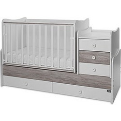Lorelli Maxi Plus New Πολυμορφική Κούνια για Στρώμα 62x110cm Artwood White 10150580043P