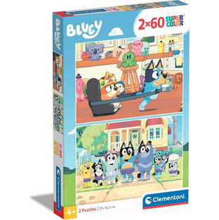 Παιδικό Puzzle Clementoni Super Color Bluey 2x60 Κομμάτια