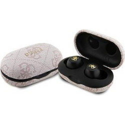 Guess 4G PU Metal Logo Ακουστικά Bluetooth In Ear Ανθεκτικά στο Νερό Pink