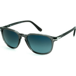 Persol PO3019S 1196S3 Ανδρικά Γυαλιά Ηλίου Τετράγωνα Κοκάλινα Μαύρα με Μπλε Polarized Φακό