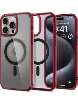 Spigen Ultra Hybrid MagSafe Back Cover Frost Deep Red (iPhone 15 Pro)