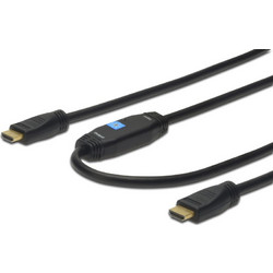 Digitus Καλώδιο HDMI 2.0 HDMI Male to HDMI Male 20m Black AK-330118-200-S