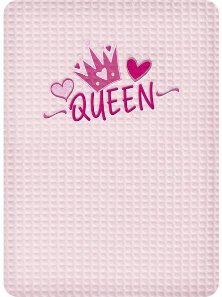 Adam Home Queen Κουβέρτα Αγκαλιάς Πικέ 80x110 Ροζ