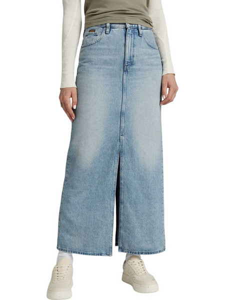 G-Star RAW Viktoria Μακριά Φούστα Τζιν Ψηλόμεση Γαλάζια D24385-D436-G671