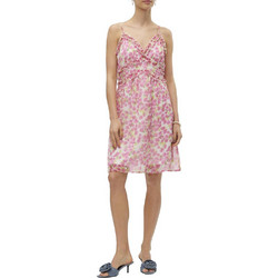 Vero Moda Mini Καλοκαιρινό Βραδινό Φόρεμα Floral Ροζ 10307976