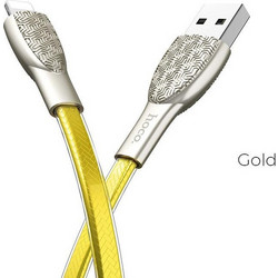 Hoco U52 Flat USB-A to Lightning Cable 1.2m Golden U52