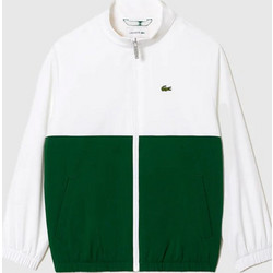 Lacoste Παιδικό Μπουφάν Χειμωνιάτικο Softshell Αδιάβροχο Λευκό Πράσινο BJ7299-737