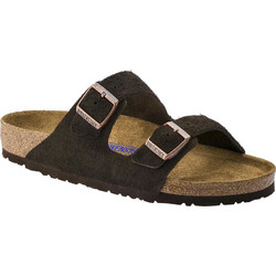 Birkenstock Arizona Soft Footbed Δερμάτινα Ανδρικά Σανδάλια Ανατομικά Καφέ 95131