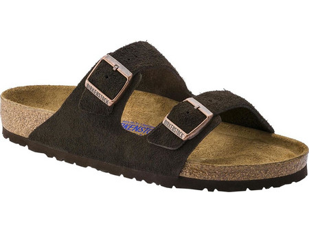 Birkenstock Arizona Soft Footbed Δερμάτινα Ανδρικά Σανδάλια Ανατομικά Καφέ 95131