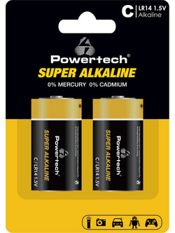 Powertech Super Alkaline C LR14 2τμχ
