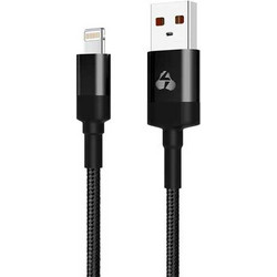 Powertech PTR-0082 Braided USB-A to Lightning Cable 1m Black PTR-0082