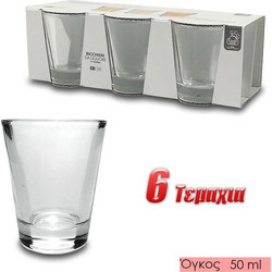 LAV Σετ Σφηνοπότηρα Γυάλινα 50ml 6τμχ 0321.163