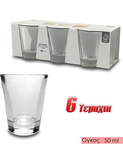 LAV Σετ Σφηνοπότηρα Γυάλινα 50ml 6τμχ 0321.163