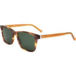 Hackett HEB205 416 Ανδρικά Γυαλιά Ηλίου Τετράγωνα Κοκάλινα Καφέ με Πράσινο Φακό