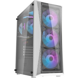 Darkflash DK352 Plus Black White Gaming Midi Tower Κουτί Υπολογιστή με Πλαϊνό Παράθυρο