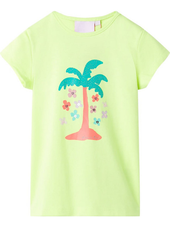 vidaXL Παιδικό T-Shirt Κοντομάνικο Lime 11291