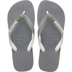 Havaianas Brasil Mix Ανδρικές Σαγιονάρες Αντιολισθητικές Γκρι 4123206-6820