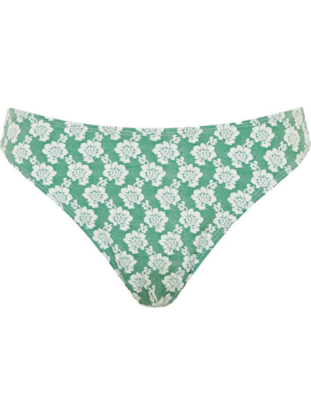 Funky Buddha Bikini Slip Floral Πράσινο Λευκό FBL009-103-16B