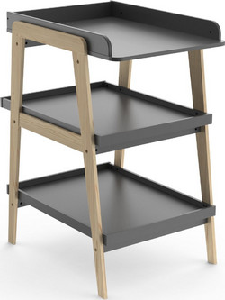 PoliHome Tsuga Σκληρή Αλλαξιέρα Μωρού Ξύλινη 75x58cm Ανθρακί