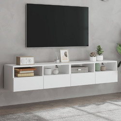 vidaXL Έπιπλο Τηλεόρασης Μοριοσανίδα Άσπρο Μ80xΠ30xΥ30cm 836869
