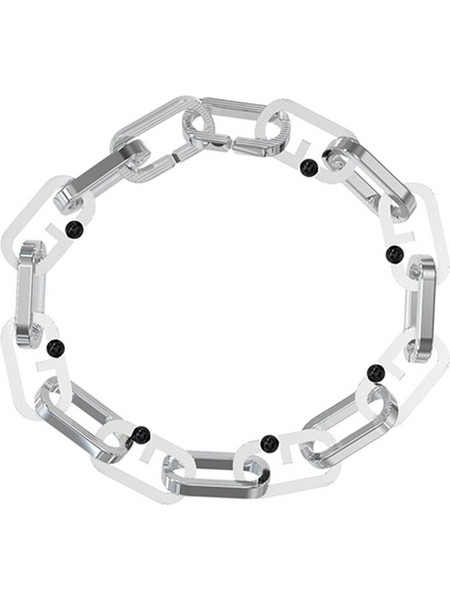 Guess Ανδρικό Βραχιόλι Αλυσίδα Ασημί UMB02125JWST