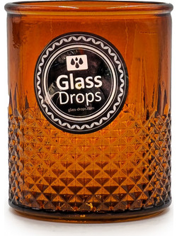 Ποτήρι Νερού Γυάλινo Glass Drops Diamante Καφέ 400ml 2394DB48