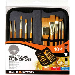 Daler-Rowney Gold Taklon Σετ Πινέλα Ζωγραφικής με Θήκη 10τμχ 216929010