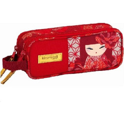 Safta Kimmidoll Kasuna Κασετίνα Βαρελάκι με 2 Θήκες Κόκκινη 861731513