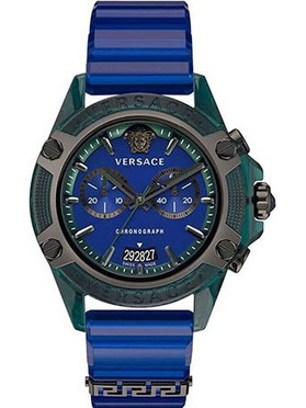 Versace Icon Active Ανδρικό Ρολόι Χρονογράφος με Μπλε Λουράκι VEZ701122