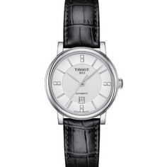 Tissot Γυναικείο Ρολόι Αυτόματο με Μαύρο Δερμάτινο Λουράκι T122.207.16.036.01